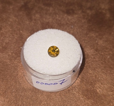 Demantoid Garnet  Valuation Report 157932, 0.70 cts.