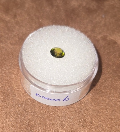 Demantoid Garnet  Valuation Report 157931, 0.70 cts.