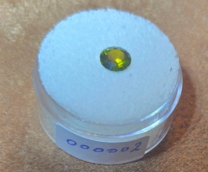 Demantoid Garnet  Valuation Report 157927, 0.96 cts.