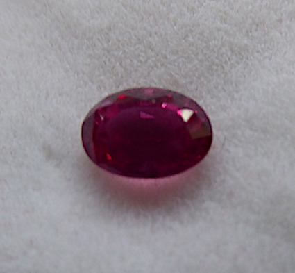 Ruby  Valuation Report 107924, 1.53 cts.