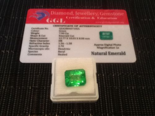 Emerald  Valuation Report 103330, 7.90 cts.