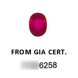 Ruby  Valuation Report 128374, 1.70 cts.